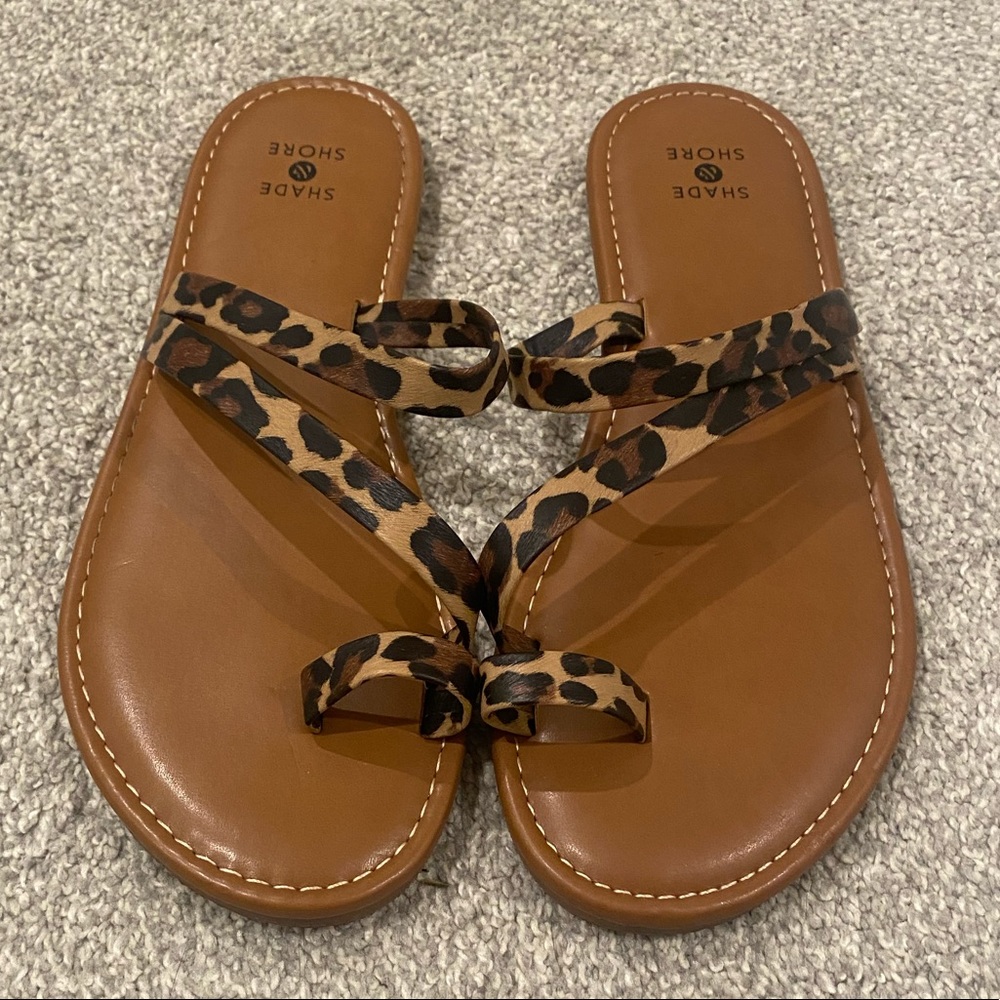 Cheetah sandals. Size 7